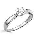 Кольцо из белого золота с бриллиантом