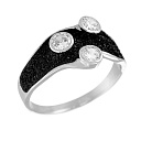 Кольцо из серебра с фианитами