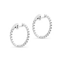 Серьги с английским замком из белого золота с бриллиантами