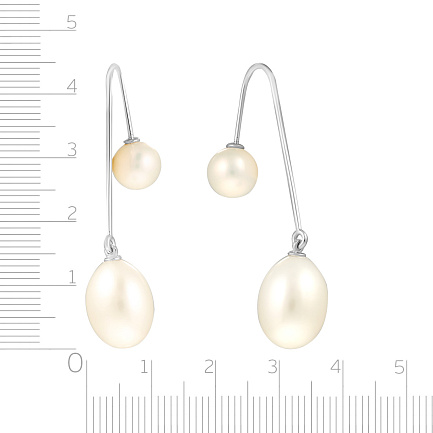 Продевки из белого золота с жемчугом