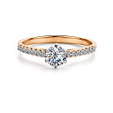 Кольцо из красного золота с бриллиантами