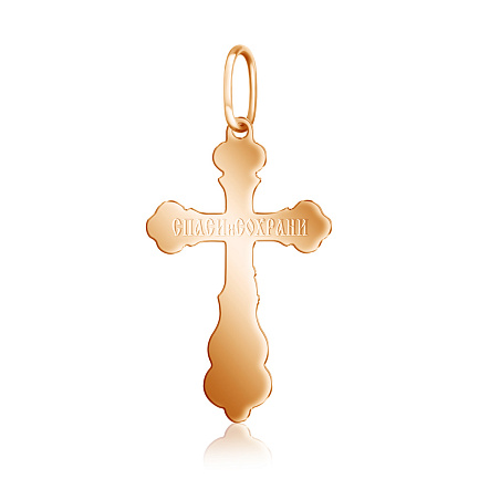 Крест из комбинированного золота
