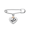 Брошь из серебра с бриллиантом