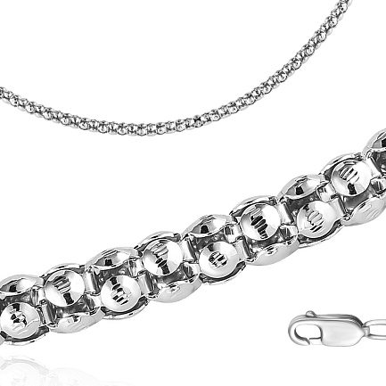 Цепь декоративная из серебра