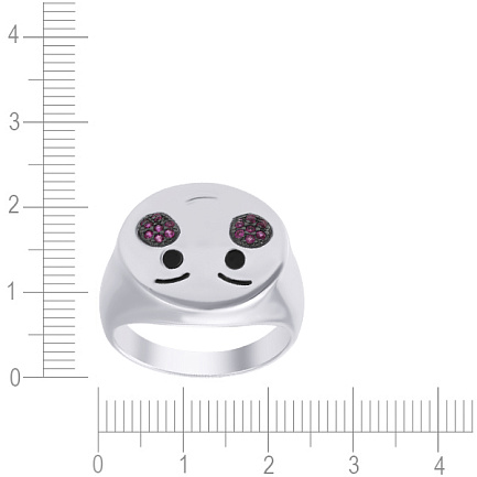 Кольцо из серебра с фианитом