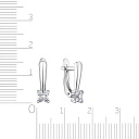 Серьги с английским замком из белого золота с бриллиантами