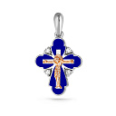 Крест из серебра с бриллиантами