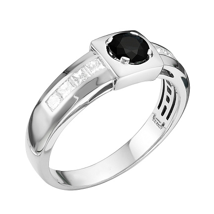 Кольцо из белого золота с бриллиантами