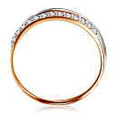 Кольцо из красного золота с фианитом