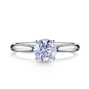 Кольцо из белого золота с бриллиантом