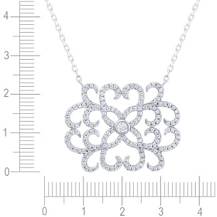 Колье из серебра с фианитом