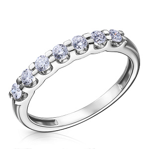 Кольцо из белого золота с бриллиантами