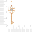 Подвеска из красного золота с фианитом