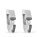 Серьги с английским замком из белого золота с бриллиантами