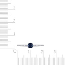 Кольцо из белого золота с бриллиантами, сапфиром