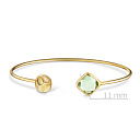 Браслет декоративный из желтого золота с аметистом