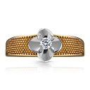 Кольцо из желтого золота с бриллиантом