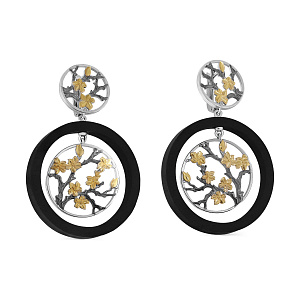 Серьги с английским замком из серебра