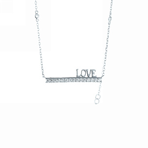 Колье из серебра с фианитом