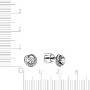 Пусеты из белого золота с бриллиантами