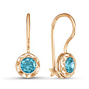 Серьги с французским замком из серебра с фианитами