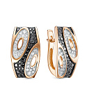 Серьги из красного золота с бриллиантами