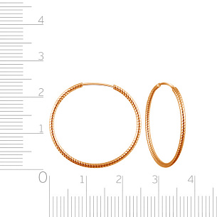 Серьги-кольца Конго из золота