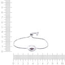 Браслет декоративный из серебра с фианитом