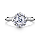 Кольцо из белого золота с бриллиантами