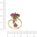 Кольцо из желтого золота с бриллиантами, рубином