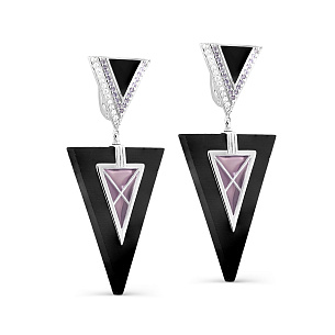 Серьги с английским замком из серебра