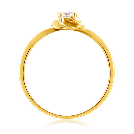 Кольцо из белого золота с бриллиантом