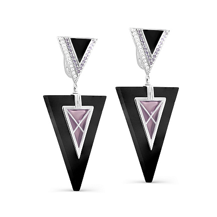 Серьги с английским замком из серебра