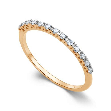 Кольцо из красного золота с бриллиантами