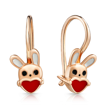 Серьги детские с французским замком