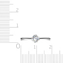 Кольцо помолвочное из белого золота с бриллиантом