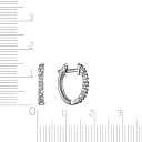 Серьги Конго из белого золота с бриллиантами