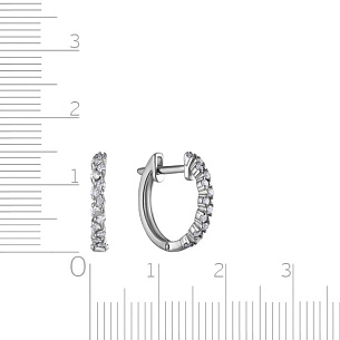 Серьги Конго из белого золота с бриллиантами