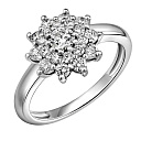 Кольцо из белого золота с бриллиантами