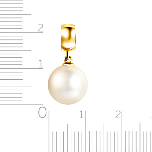 Подвеска из желтого золота с жемчугом