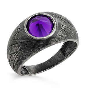 Кольцо из серебра с фианитом