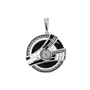 Подвеска из белого золота с бриллиантами