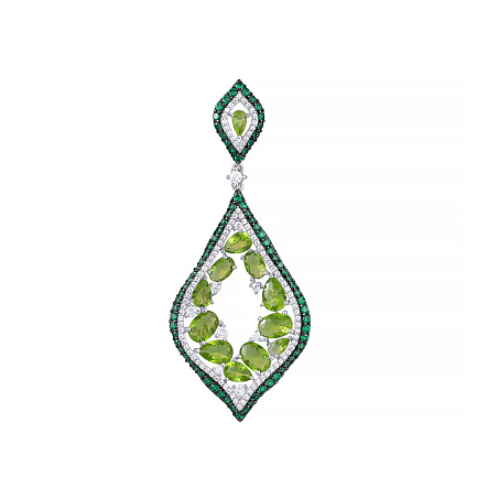 Подвеска из серебра с фианитом