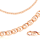 Цепь автомат из серебра с позолотой, плетение love