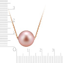 Колье из красного золота с жемчугом, плетение якорное