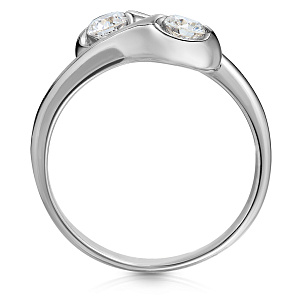 Кольцо из белого золота с бриллиантами