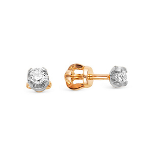 Серьги из красного золота