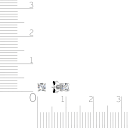 Пусеты из белого золота с фианитом