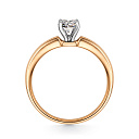 Кольцо из красного золота с бриллиантом