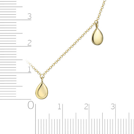 Колье из желтого золота, плетение бельцер (ролло)